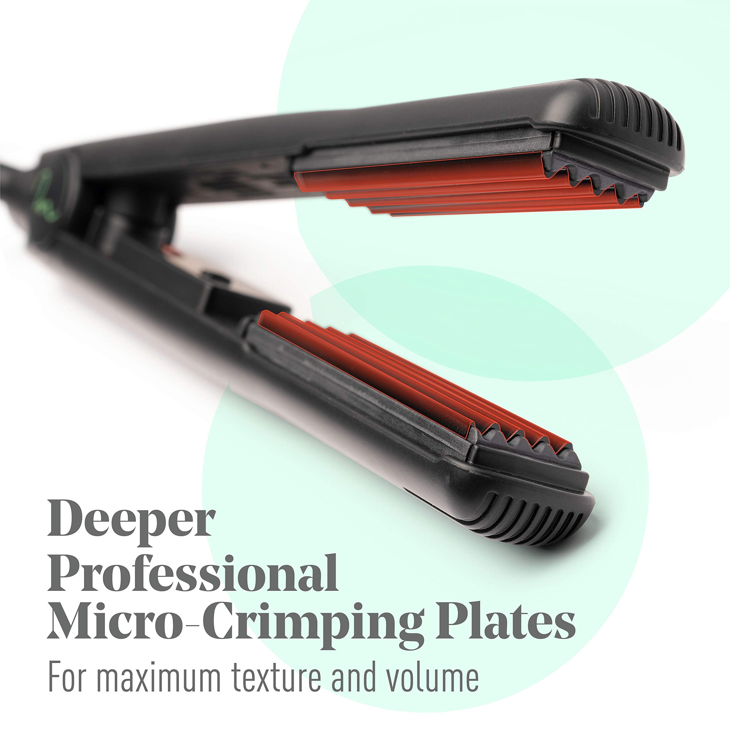 MINT professional ceramic crimper plates close up view for root volumizing