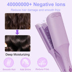 UJIO purple mermaid hair curler wand with heat resistant glove