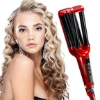 Full product view of the imported Mannice ceramic wave iron with its heavy duty power cord.