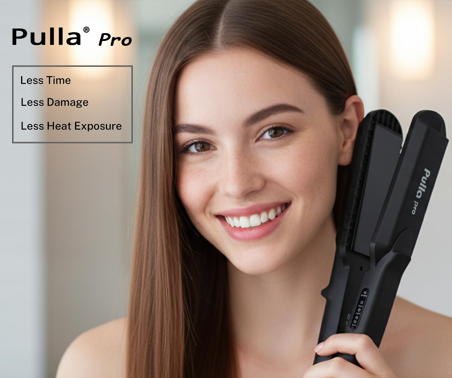 Professional tourmaline ceramic multi styler flat iron for versatile hair styling
