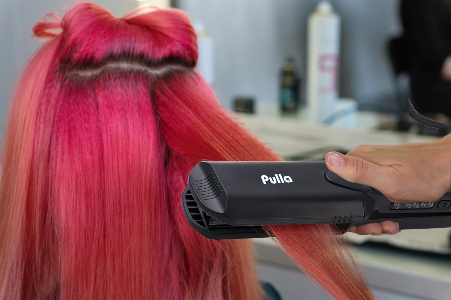 Premium 360 degree swivel cord attachment on the professional hair iron