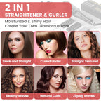 Sixriver volumizing hair crimper showcasing the four temperature control settings button