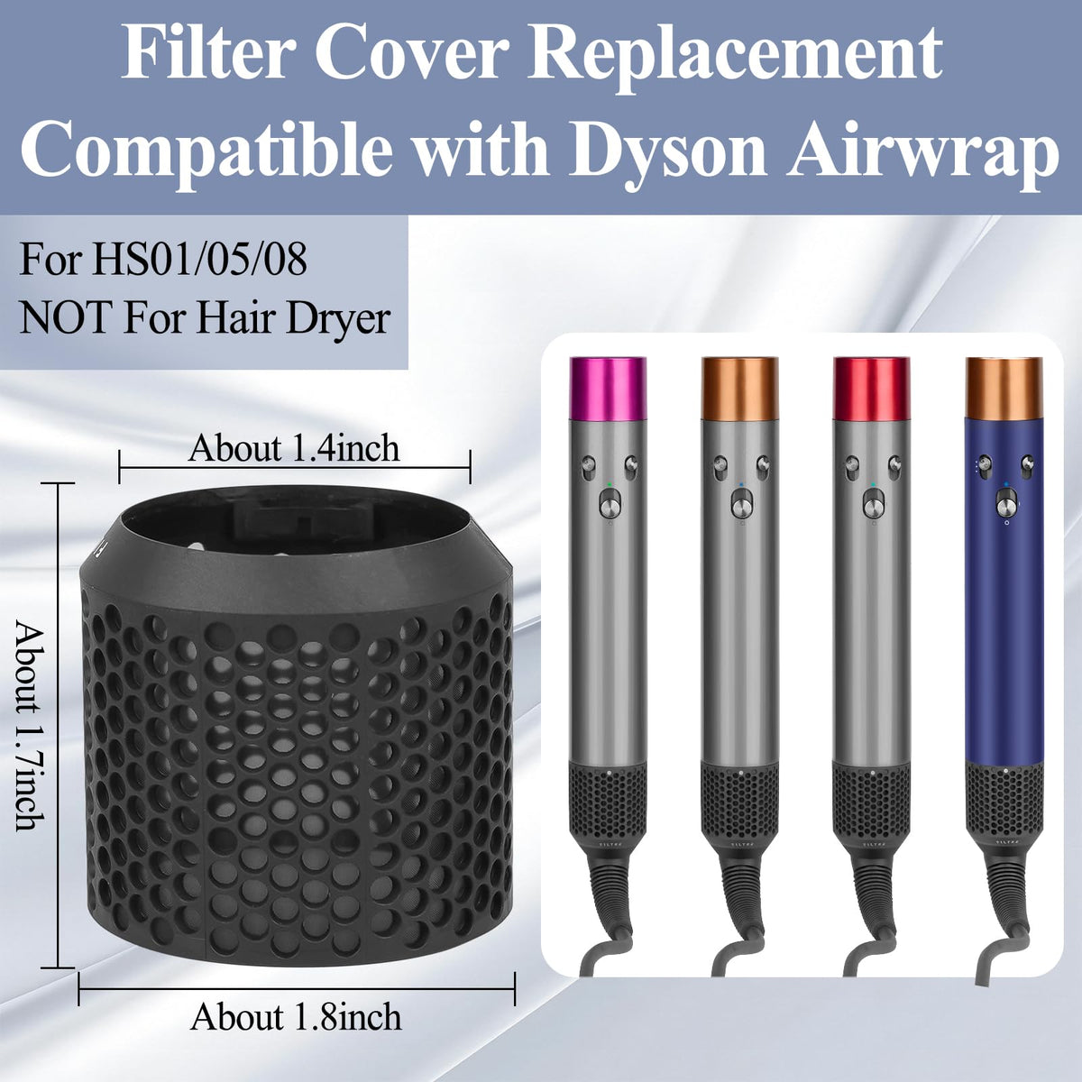 Magnetic outer filter cover attachment showing compatibility with part number 969758-05 styling tools.