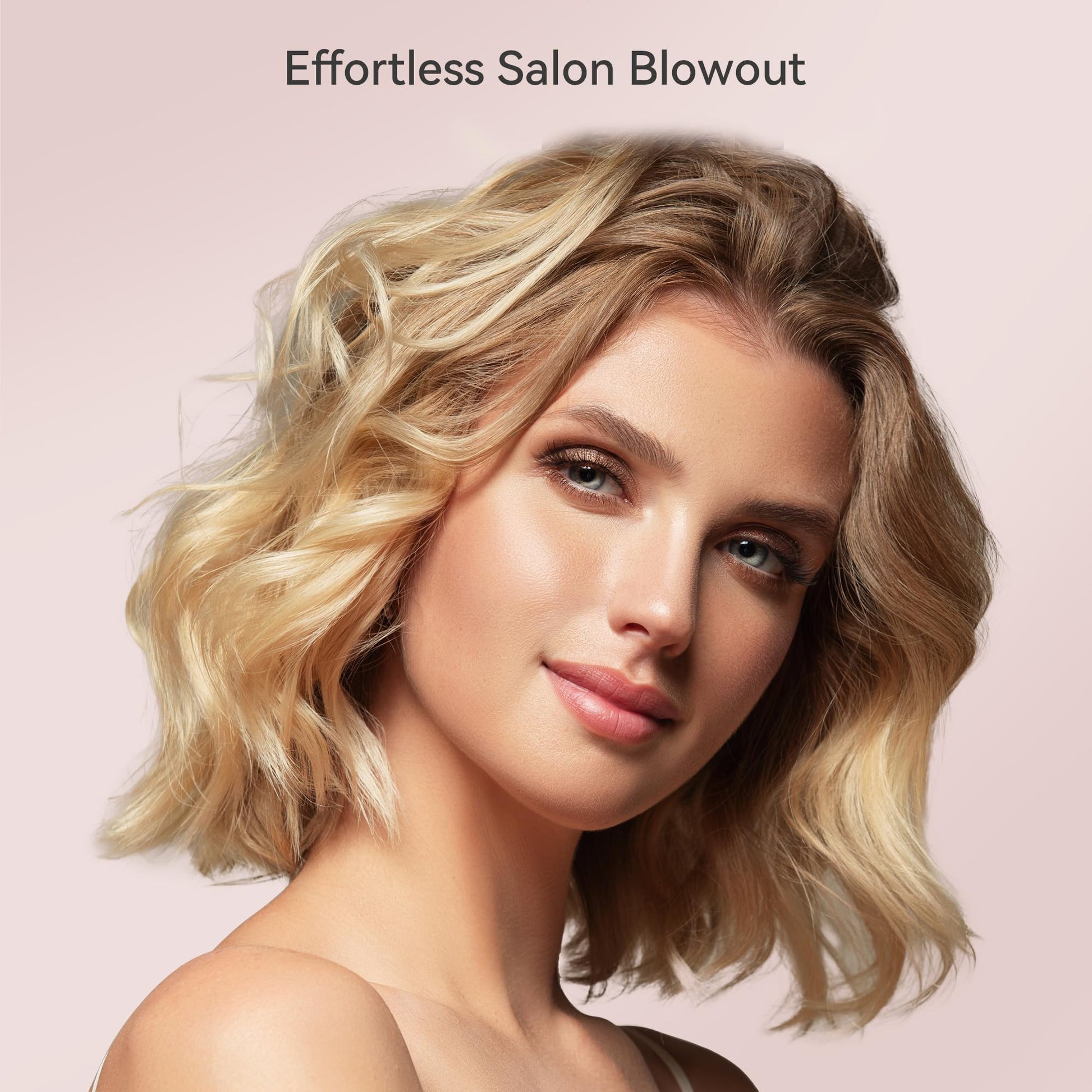 Lafesro volumizing heated brush side profile illustrating the ergonomic handle grip and power buttons.