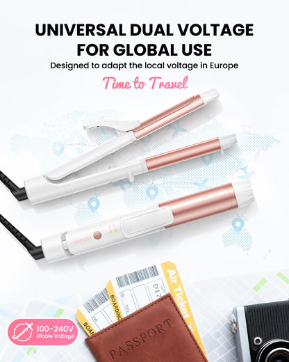 Mooqlizz two in one travel mini hair straightener closed and locked for compact storage