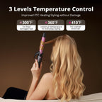 CrazyMar rotating hair wand packed inside its premium black travel storage bag