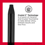Revlon one inch professional hair curler showing the crystal tourmaline coated styling barrel.