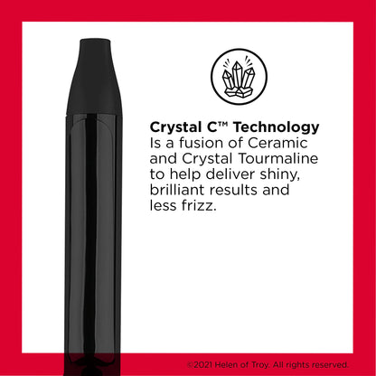 Revlon one inch professional hair curler showing the crystal tourmaline coated styling barrel.