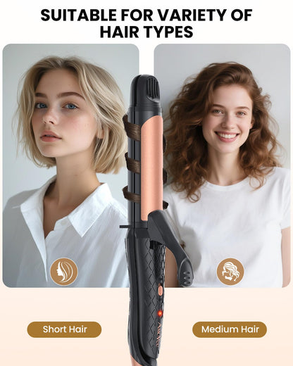 Worldwide compatible 100V to 240V travel hair curler styling tool