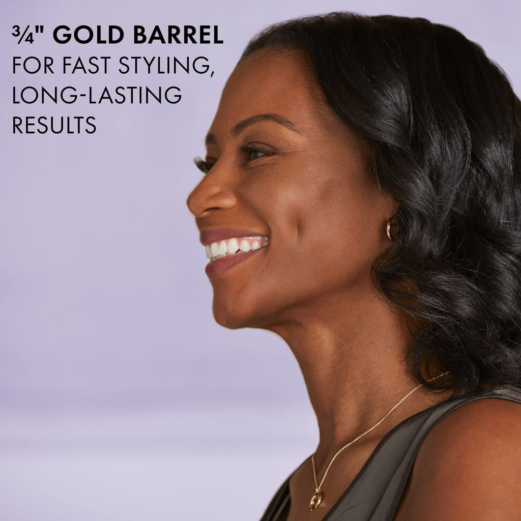 Hot Tools 1.5 inch hair curling wand highlighting the variable temperature control dial.