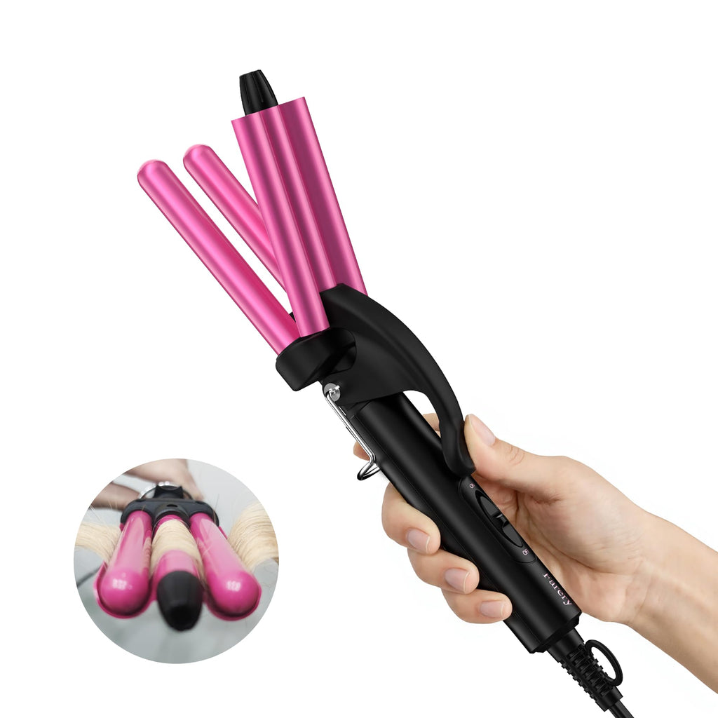 FARERY portable mermaid waver iron showcasing the extra long swivel power cord