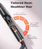 ORYNNE dual voltage travel curler alongside its heat resistant storage bag