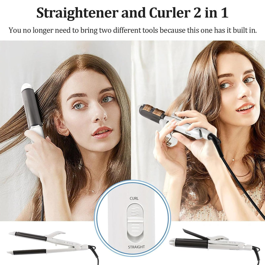 VGR portable hair curler being wrapped into its heat resistant travel mat pouch.