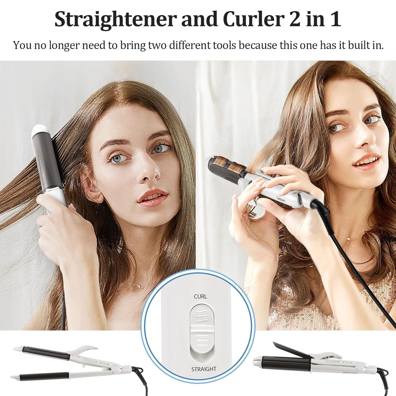 VGR portable hair curler being wrapped into its heat resistant travel mat pouch.