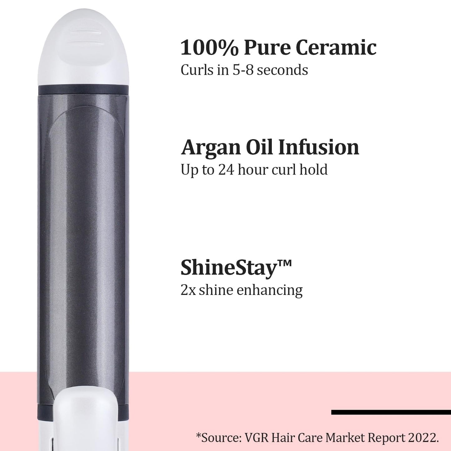 VGR international travel hair tool showing the 360 degree swivel cord attachment point.