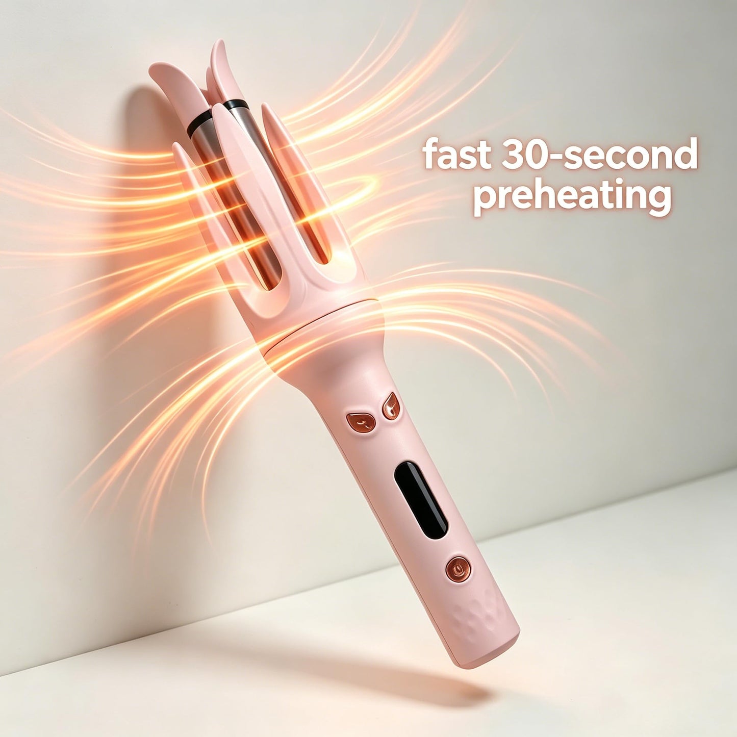 Anti-scald structural design of the EYCOMTOM pink curling iron
