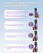 Premium gift packaging layout for the ANI·DIO portable mini hot styling comb.