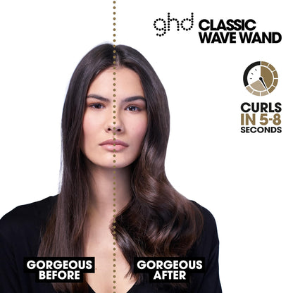 Ghd Curve Soft Curl Tong handle detailed view highlighting the power button with automatic sleep mode indicator.