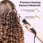 AIMSEE argan oil infused ceramic curling wand including safety stand profile