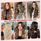 Abner automated hair waver highlighting the home reset button for tangle-free curl release