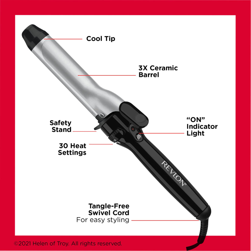 Revlon long lasting loose curls styling tool with safety thumb rest