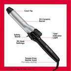 Revlon long lasting loose curls styling tool with safety thumb rest