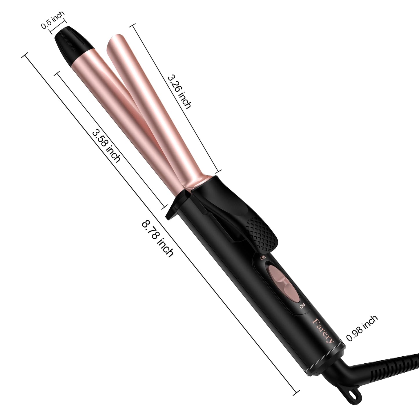Keratin and tourmaline infused mini hair curler for short styles