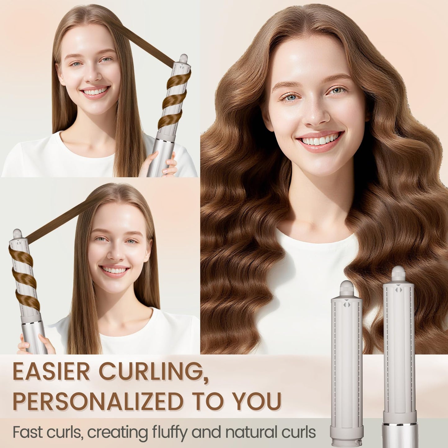 Chivixe extended length air wrap curler attachment packaging and components