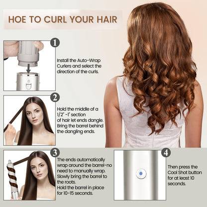 Chivixe heat resistant curling barrel accessory for creating loose beach waves