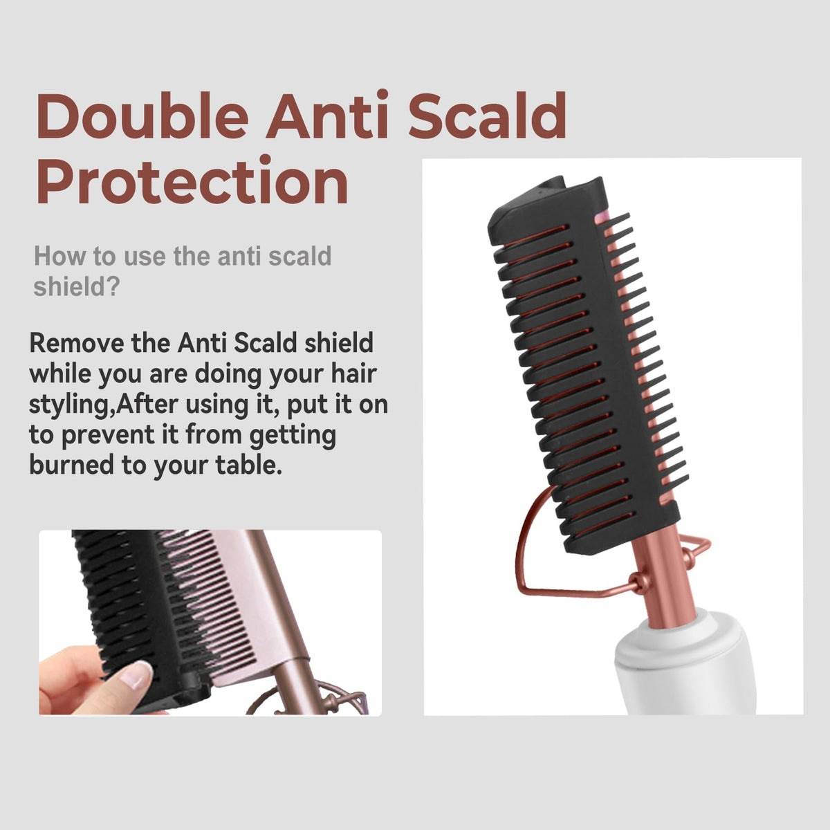 Authentic Yitrust thermal comb tool used for flattening wig parts and smoothing hair edges safely