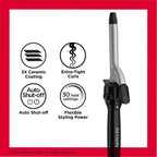 Revlon premium hair appliance showcasing the power cord connection and built-in safety stand.
