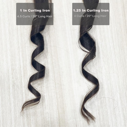 Side view of Lanvier tourmaline ceramic self curler with swivel cord