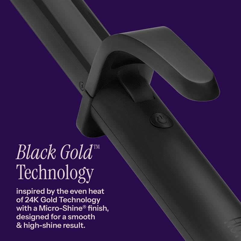 Close-up view of the Hot Tools digital temperature screen displaying the customizable heat settings up to 455 degrees.