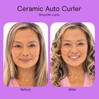 Conair Curl Secret automatic styling iron placed flat showing complete gray housing accessories