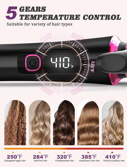 Casavok dual voltage travel hair curler with included European and UK plug adapters and branded storage bag
