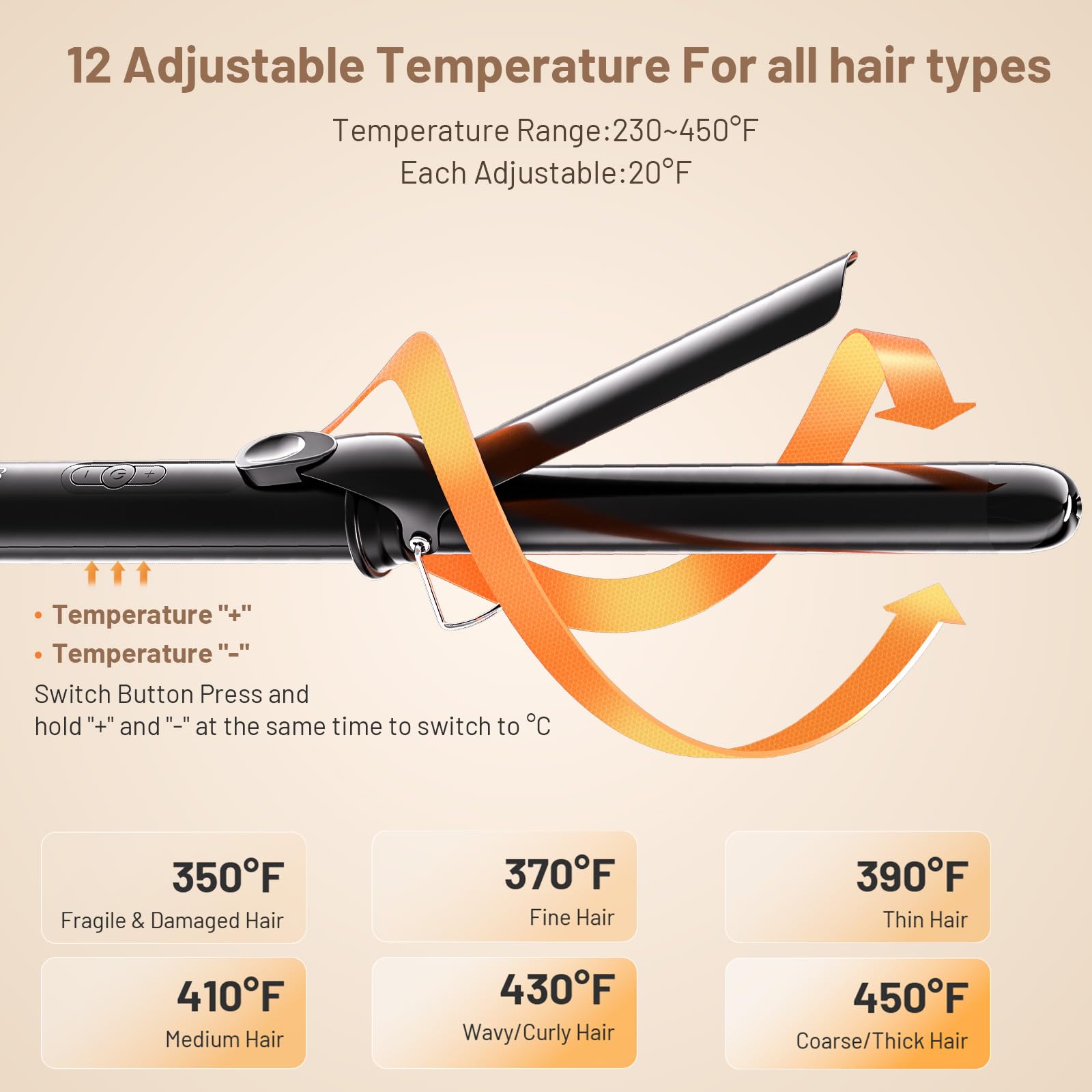 SimerSure dual voltage curling iron kit including protective styling gloves and hair clips