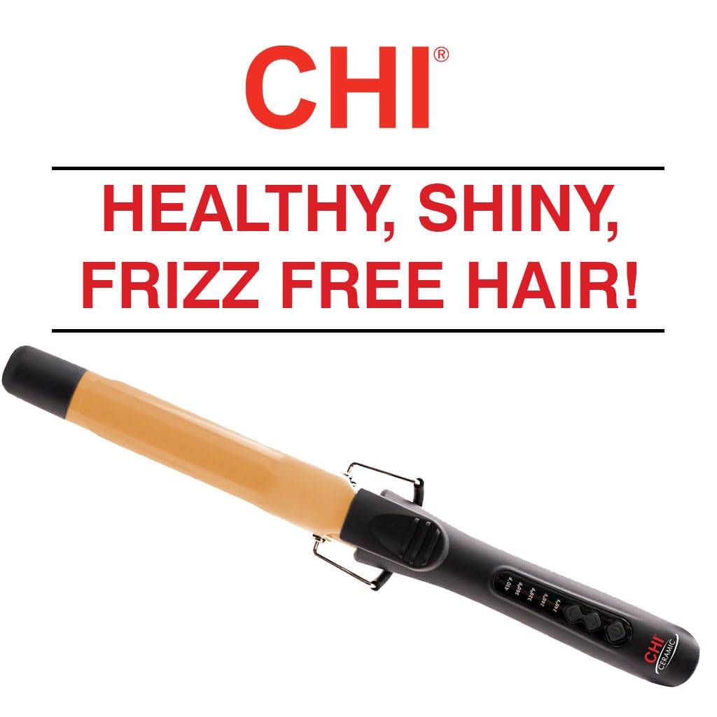 CHI 1 inch curling iron non stick ceramic surface barrel detail showcasing modern design