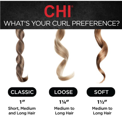 CHI tourmaline professional hair styling iron showcasing the 6.6 feet swivel cable attachment