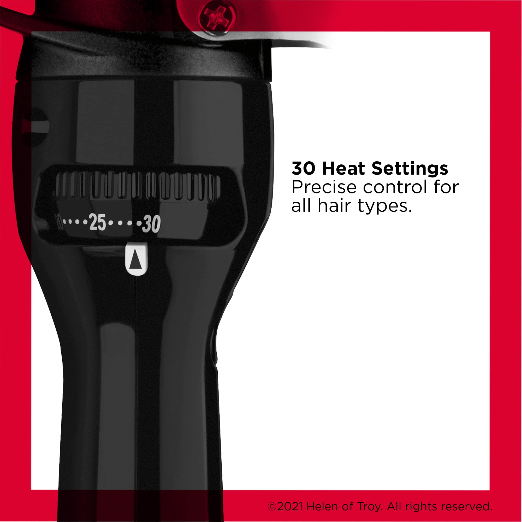 Revlon professional hair styling wand showing the six foot swivel cord connection and safety stand