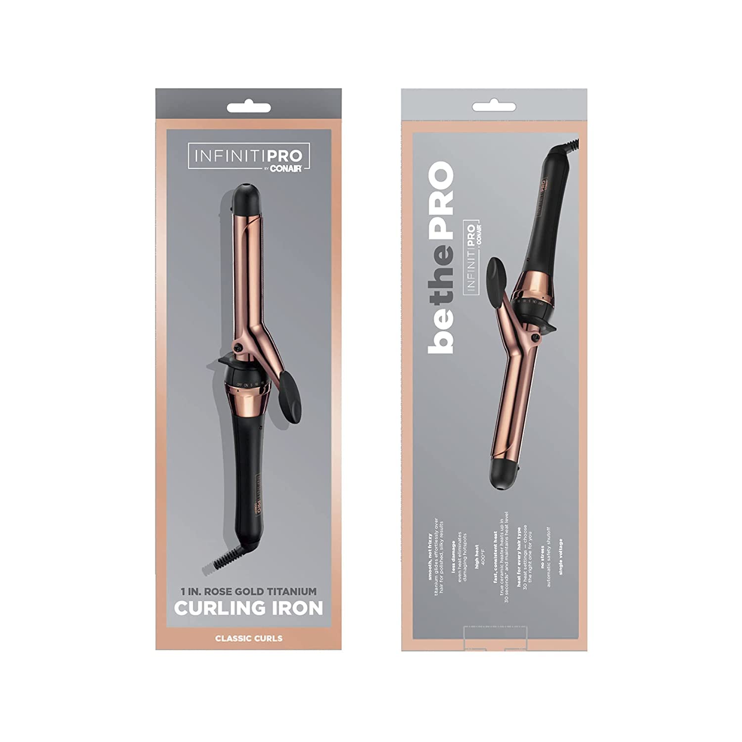 USA imported Conair titanium curling iron complete retail packaging view for Indian buyers