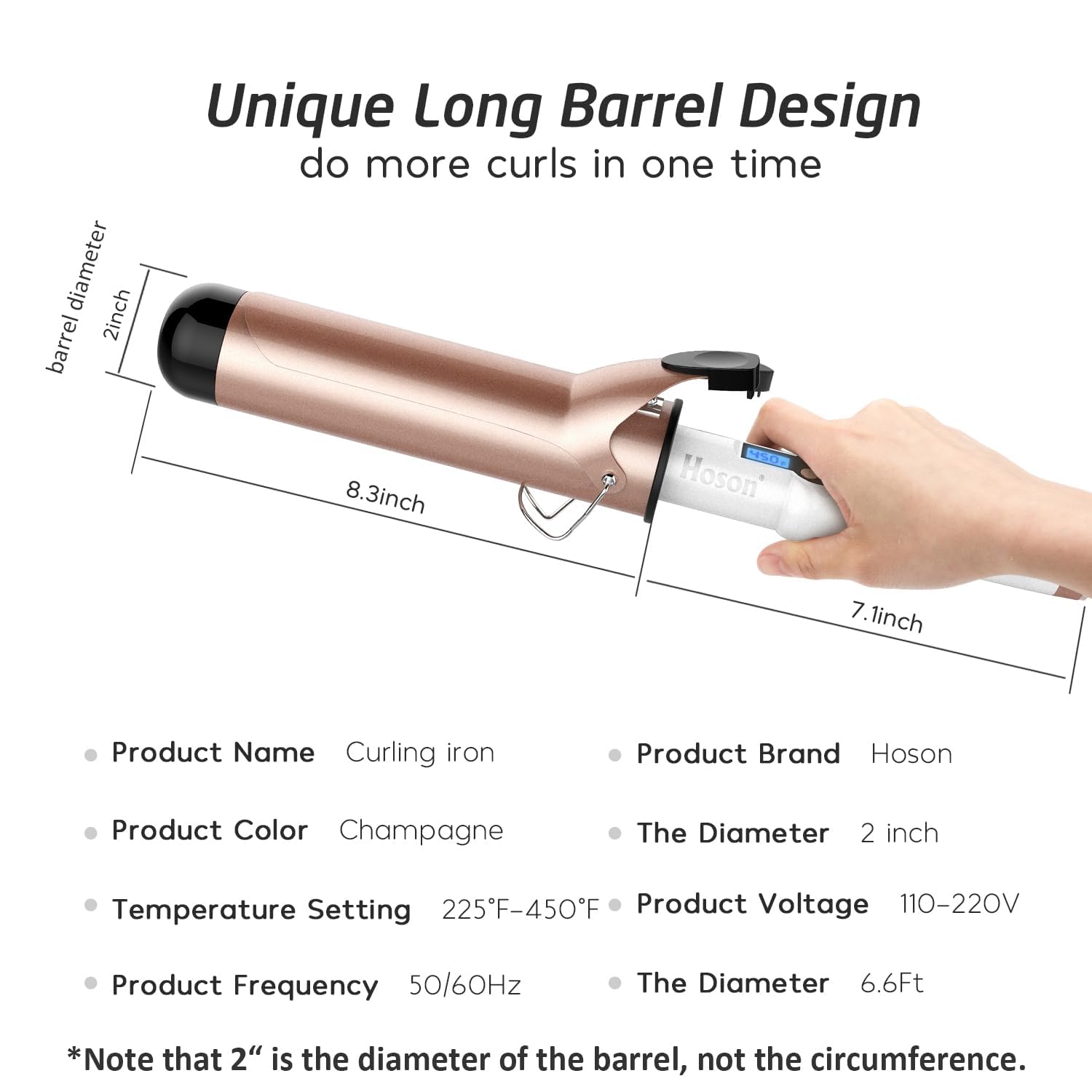 Hoson negative ion technology hair curler for reducing frizz and adding shine
