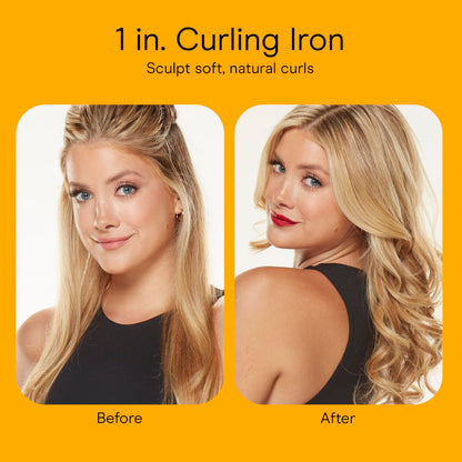 Packaging view of the authentic Conair one inch instant heat curling iron imported from the USA.