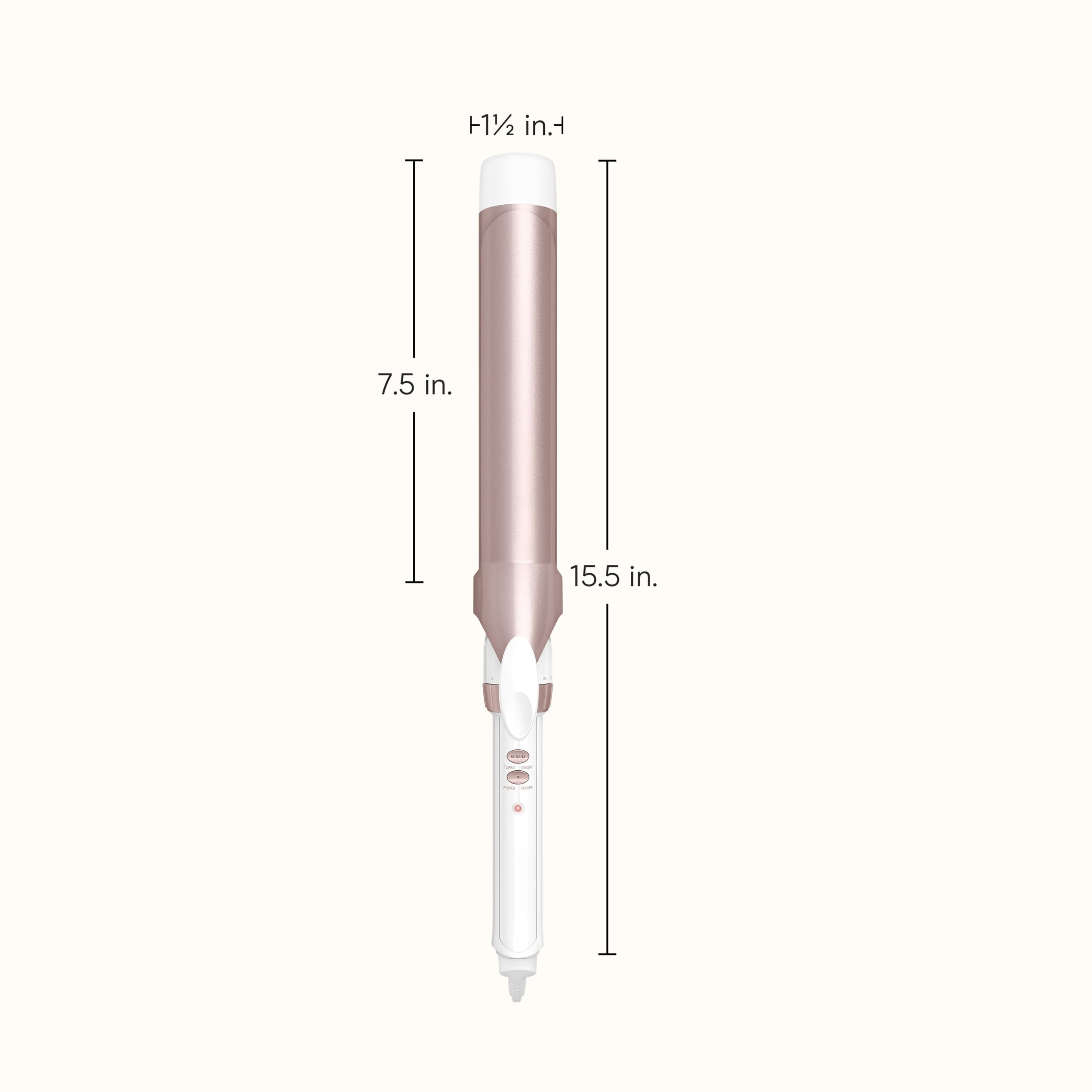Conair professional hair curler angled view showing the sturdy built-in safety stand.