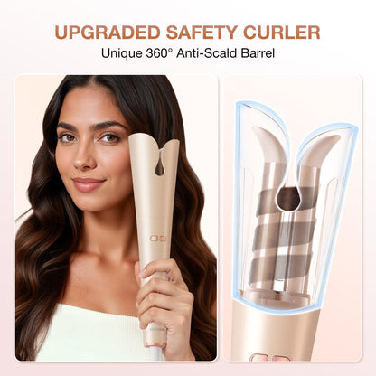 Close up of 1.25 inch ceramic barrel on Babonir curling iron