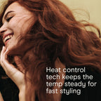 Hand holding Infinitipro by Conair curling wand showing ergonomic handle
