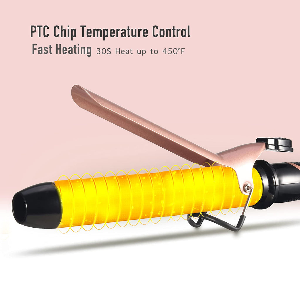 Side profile of Lanvier 450 degree fahrenheit curling iron