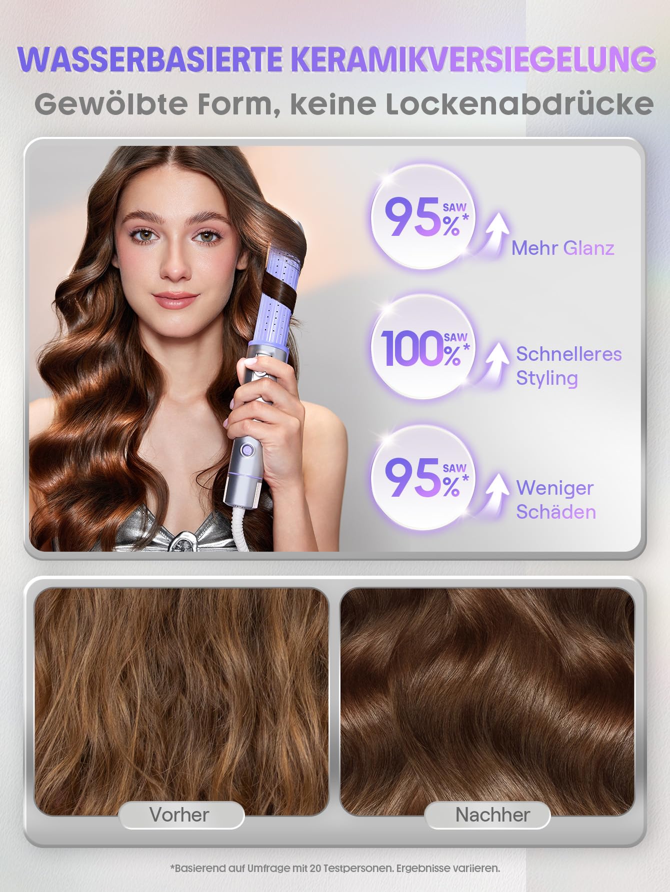 Ergonomic grip of Sheglam Hair Cool Lock Styler
