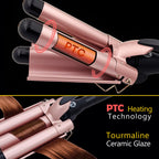 Mistcado 1 inch gold hair waver with LCD display