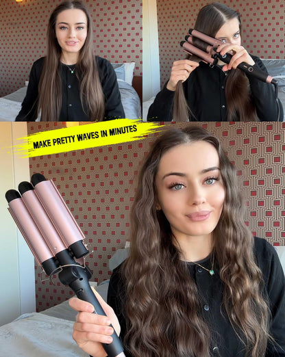 Mistcado hair waver with included heat resistant styling glove
