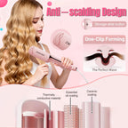 Zwikagef hair curling wand temperature control display